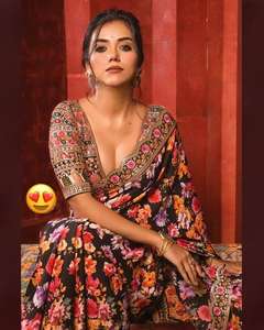 Elegent Designer Ethnic Wear Broderie Imprimé GEORGETTE Sari Dernière Exclusivité Bridal Saree Look Party Wear Indian Boutique - Product Image 1