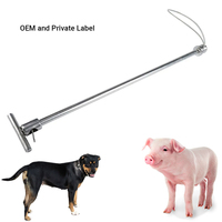 Poignée en T pour maintenir les porcs/chiens, outil de contention vétérinaire réutilisable en acier inoxydable pour l'élevage