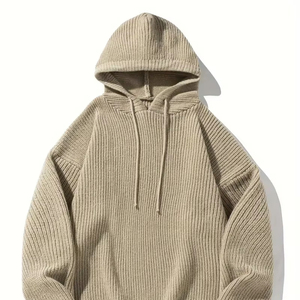 Jersey ligero de alta calidad para hombre, sudaderas con capucha de lana, logotipo personalizado bordado, sudaderas con capucha en blanco informales básicas, mezcla de algodón - Product Image 1