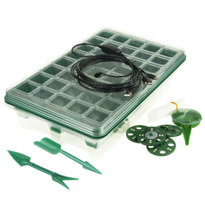 Set of 2 Mini Greenhouses Germination Boxes with LED <b>Lighting</b> Accessories Seed Tray - Product Image 4