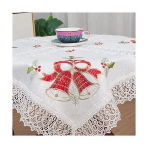 Nappe en dentelle brodée découpée sur mesure pour salle à manger, café, restaurant – OEM, ODM, faible MOQ, vente en gros directe usine - Product Image 2