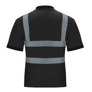 เสื้อโปโลแขนสั้นแห้งเร็วสำหรับผู้ชายใหม่เสื้อใส่ทำงานก่อสร้างสะท้อนแสงโลโก้ออกแบบได้ตามที่ต้องการชัดเจน