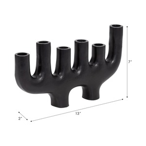 Modern Wooden Candle Holder Comb Shape with <b>Black</b> Handle for Home Styling <b>Shelf</b> Display and Interior Accent From India - Product Image 6