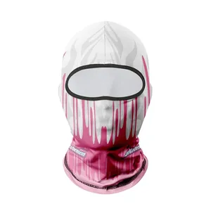 Pasamontañas de seda de hielo a rayas para hombre, protección UV de cara completa para ciclismo, bicicleta/motocicleta, deportes, uso diario, cubierta facial - Product Image 2