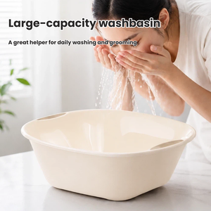 Bassin de lavage carré en <span class=keywords><strong>plastique</strong></span>, bassin de nettoyage utilitaire, bassin de lessive domestique, bassin portable empilable double <span class=keywords><strong>taille</strong></span> - Product Image 2
