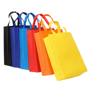 Bolsa de compras reutilizable no tejida biodegradable, logotipo de costura ultrasónico prensado en caliente, diseño ecológico CENPLAS, Vietnam, 2017 - Product Image 4