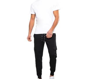 Pantalons pour hommes Pantalon de jogging décontracté d'été en coton Pantalon de survêtement pour homme Pantalon personnalisé de couleur noire multi-poches pour le printemps et l'automne - Product Image 3