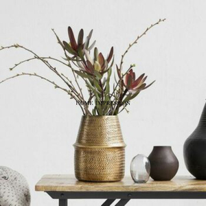 Maceta decorativa de flores de Material de latón antiguo de calidad Superior y maceta de diseño maravilloso maceta de flores única plantada en oro - Product Image 2