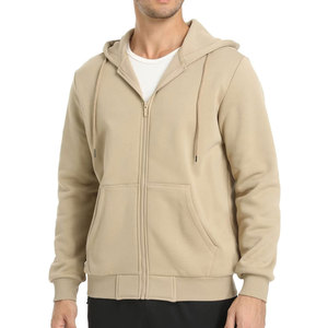 Sweat-shirt à capuche zippé en coton de qualité supérieure pour hommes Sweat-shirt zippé épais et chaud Vente en gros en vrac d'usine OEM - Product Image 1