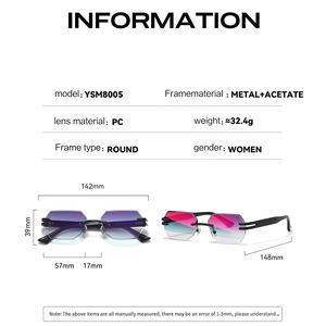 Gafas de Sol Ovaladas Polarizadas con Protección UV400, de Película Gruesa y Colorida, Gafas de Sol de Diseño para Mujer, Gafas de Sol Retro de Metal para Hombre, Gafas de Sol Vintage - Product Image 4