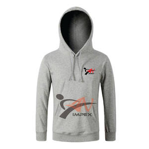 คุณภาพสูงที่กําหนดเองการพิมพ์โลโก้ผู้ชายเสื้อสวมหัว Hoodie วัสดุที่กําหนดเองยืดหยุ่นผู้ชายเสื้อสเวตเตอร์ Hoodie - Product Image 2