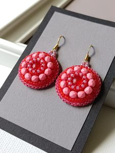 Boho <b>bead</b> earrings with turquoise design andy cascading <b>fringe</b>, unique jewelry gift - Product Image 3