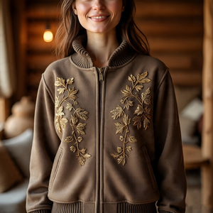 Chaqueta universitaria bordada de lana 100% para mujer, fabricación de cuello redondo, chaqueta universitaria a prueba de viento para mujer - Product Image 6