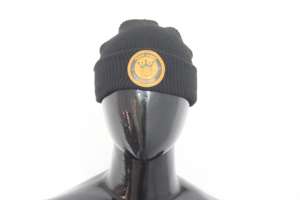 Gorro de mezcla de lana de alta calidad Parche de cuero artificial Impreso digital para la playa y los viajes - Product Image 6