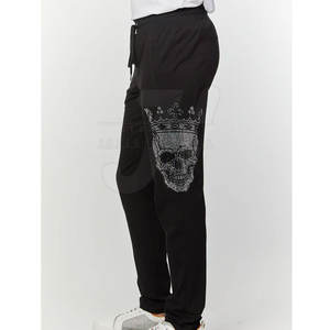 Pantalon décontracté léger et tendance pour homme avec strass, coupe droite élégante et embellissements personnalisés - Product Image 5