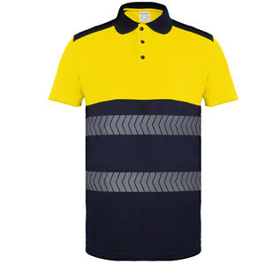 Camisetas Polo de Trabajo de Seguridad Reflectantes de Manga Larga para Hombre, Chaleco de Tela de Poliéster de Alta Visibilidad, Logotipo Personalizable - Product Image 1