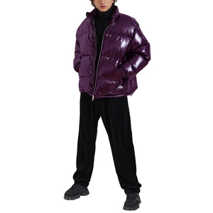 <b>Men's</b> Lightweight Polyester Winter <b>Jacket</b> Thick Windproof Puffer Bomber Oversized Stand Collar <b>Warm</b> Streetwear OEM Service - Product Image 2