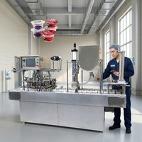 Machine de remplissage et de scellage de gobelets d'eau entièrement automatique, machine d'emballage électrique de yaourt pour jus de raisin en K-Cup pour la communion