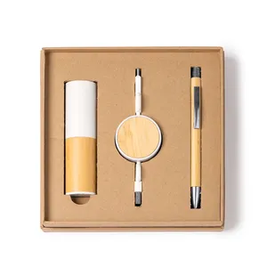 Set Regalo Ancha con Powerbank Sostenibile e Penna, Gadget Tecnologici Ecosostenibili - Product Image 3