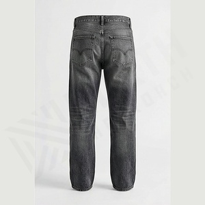Jeans en denim solide de haute qualité pour l'hiver, couture premium, coupe moderne, coupe-vent, respirant, pantalon, couleur personnalisée - Product Image 2