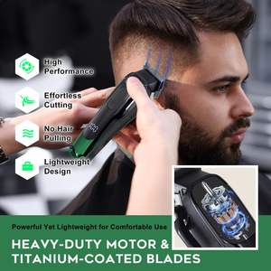 Kit de Barbería Profesional Inalámbrico Recargable para Hombres, Cortapelos con Guías de Corte y Enchufe Estadounidense, para Recortar y Peinar la Barba - Product Image 4
