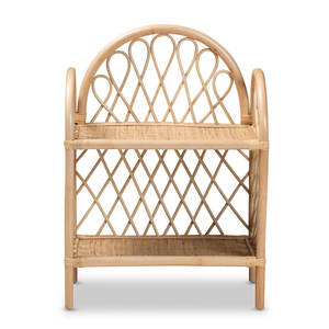 Étagère murale et de présentation de table d'extrémité en rotin de 29.7'' - Product Image 1