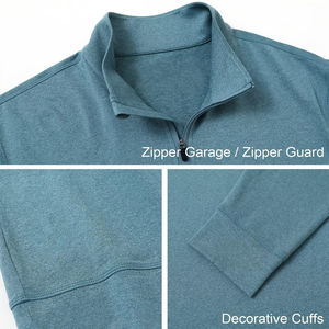 Customized <b>Men's</b> High Quality Custom Cotton <b>Zip</b> Half <b>Zip</b> Cotton Blended Pullover <b>Quarter</b> Fashion Stand Collar Sweatshirts - Product Image 6