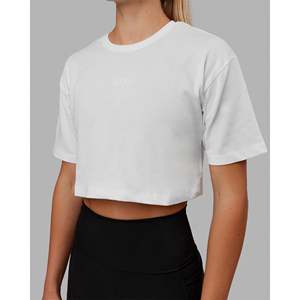 เสื้อยืดครอป MVP Heavyweight สีขาว-เสื้อลำลองสีพื้น - Product Image 3