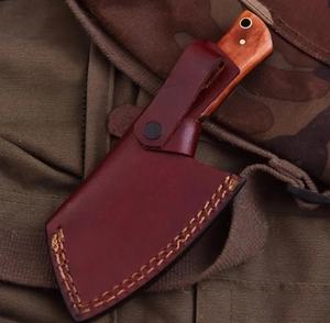 Cuchillo de carnicero de acero de Damasco forjado a mano con espiga completa |   Cuchillo Personalizado para Caza y Camping con Mango de Hueso, OEM/ODM Disponible - Product Image 4