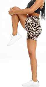 Pantalones cortos de Yoga de cintura alta sin costuras por sublimación para mujer - Product Image 4