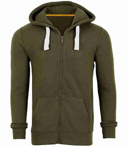 Sweat à capuche pour hommes personnalisé en usine respirant 100% coton matériel avec poche zippée en polaire douce conception de la mode fournisseur en gros - Product Image 6
