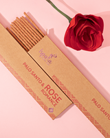 Nuevas Varillas de Incienso de Palo Santo Rosa Ispalla, Incienso Natural de Perú