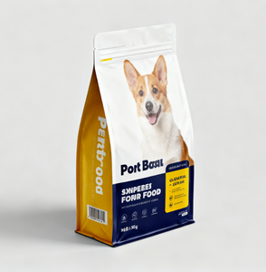 Op maat gemaakte logo 8-zijdige verzegeling platte bodem aluminiumfolie vochtbestendige recyclebare staande pouch voedselveilige ritssluiting hondenvoer - Product Image 3