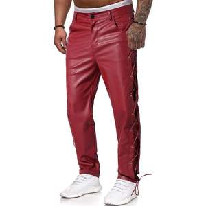 Pantalones de cuero PU brillantes Unisex de alta calidad totalmente personalizables con logotipo propio recién llegado pantalones de chándal de lona informales gran oferta - Product Image 2