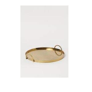 Handcrafted Eco-Friendly Stainless Steel Tableware Rounded Shape Serving <b>Tray</b> with Decorative Gold Polish Metal Material - Product Image 6