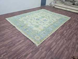 Vente chaude Premium Tapis En Laine Fait Main Moderne Oushak Conception Abstraite Tailles Personnalisables pour La Prière À La Maison Pique-Nique Utilisation - Product Image 2