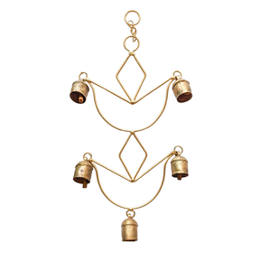 Campana de Navidad con acabado antiguo, accesorios de decoración festiva, campana de Metal colgante de tela, muñeco de nieve, decoración del hogar de alta calidad - Product Image 3