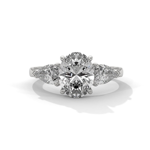 Custom 1CT oval Cut VS1 IGI Certified Synthetic Diamond Rings 14k Yellow Solid Gold Lab Grown Diamond Ring - Product Image 5