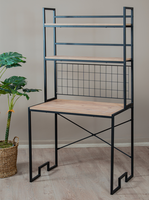 Escritorio para Computadora, Escritorio de Estudio, Escritorio para Escribir, Escritorio para Oficina en Casa, Estación de Trabajo de Oficina, Mesa de Estudio, Escritorio de Computadora de Madera, Escritorio con Marco de Metal