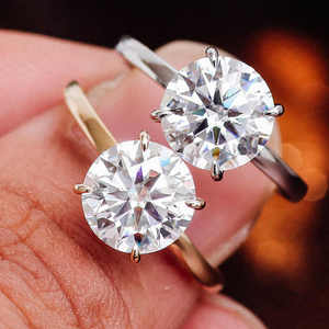 Anello con Diamante Solitario da Laboratorio 1ct IGI D/VVS1, Oro 10k 14k 18k, Anello di Fidanzamento e Matrimonio per Donna, Gioielleria Fine - Product Image 1