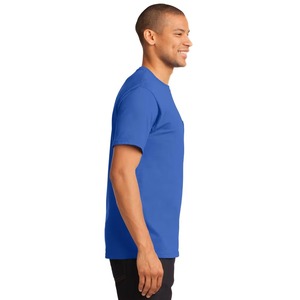 T-shirt de travail épais à manches courtes pour hommes avec poche T-shirt super doux 65% polyester/35% coton pour hommes - Product Image 3