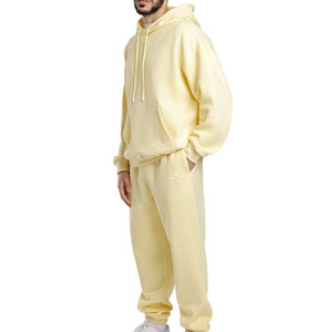 Ensemble sweat à capuche et survêtement de marque unisexe personnalisé en coton lourd avec couronne survêtement surdimensionné de taille XL pour l'hiver - Product Image 2