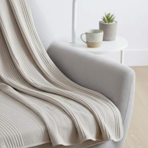 Premium Knitted Cotton Throw <b>Blanket</b> for Winter Home Decor Hospitality Eco-Friendly <b>Waterproof</b> Modern Jacquard Style - Product Image 3