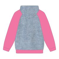 Sudadera con Capucha de Manga Raglán de Mezclilla Estampada Personalizada para Mujer, Ropa de Invierno para Hermandades Griegas, Insignia Frontal, Tela de Forro Polar, Rosa y Verde