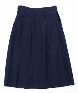 Jupe d'uniforme scolaire de qualité exceptionnelle, prestigieuse, anti-rides, C11-Navy, respirante, style japonais, fermeture éclair, longueur genou, six plis - Product Image 3