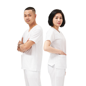 Gran parte superior de enfermería uniforme médico Hospital personalizar Diseño y logotipo para hombres y mujeres FMF VN-ODM/OEM-Muestra gratis - Product Image 1