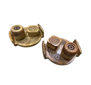 Quemador de incienso decorativo para sala de estar, soporte para quemador Bakhoor de madera de Acacia de la mejor calidad de Color Natural para regalo de boda - Product Image 3