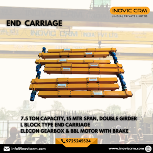 Motorreductor de accionamiento de carro final eléctrico de servicio pesado INOVIC CRM para grúa EOT |   Componente de Grúa Puente de Viga Simple/Doble - Product Image 3