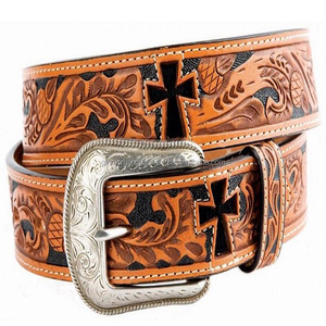 High Quality Western Leather <b>Tooling</b> <b>Belt</b> Hand Carved Jeans <b>Belt</b> Factory Wholesale Supply Custom Logo Unisex <b>Tooling</b> <b>Belt</b> - Product Image 1