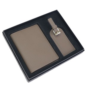 Porte-passeport en cuir et ensemble d'étiquettes de bagage personnalisé couverture personnalisée cadeau de voyageur pour hommes et femmes cadeau pour lui LPT-0021F - Product Image 6